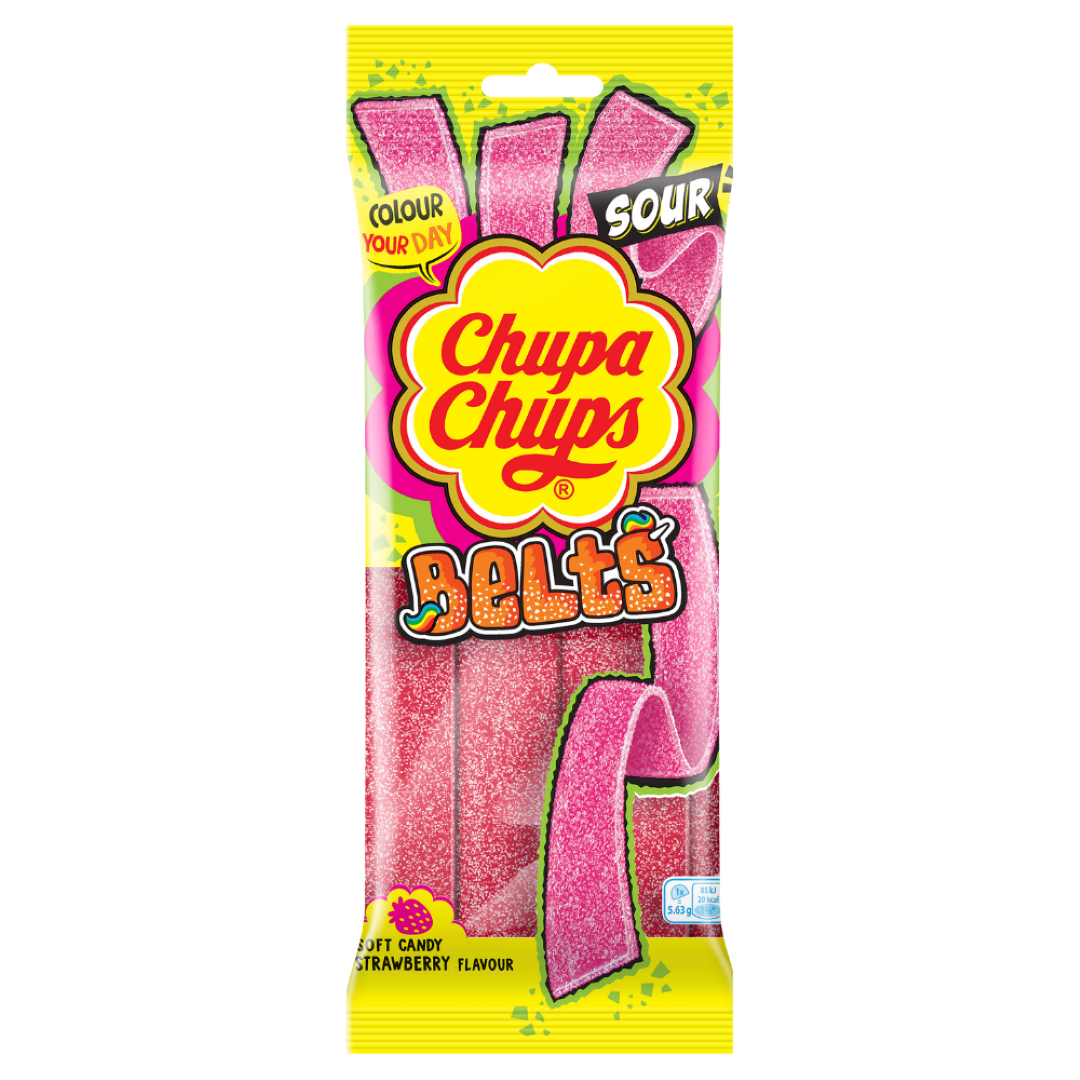CHUPA CHUPS BELTS STRAWBERRY 90G